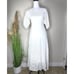 DISSH Nat Gathered Dress 100% White Linen Puff Sleeves Bridal Sz 6 Maxi Cottage