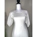 DISSH Nat Gathered Dress 100% White Linen Puff Sleeves Bridal Sz 6 Maxi Cottage