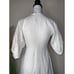 DISSH Nat Gathered Dress 100% White Linen Puff Sleeves Bridal Sz 6 Maxi Cottage