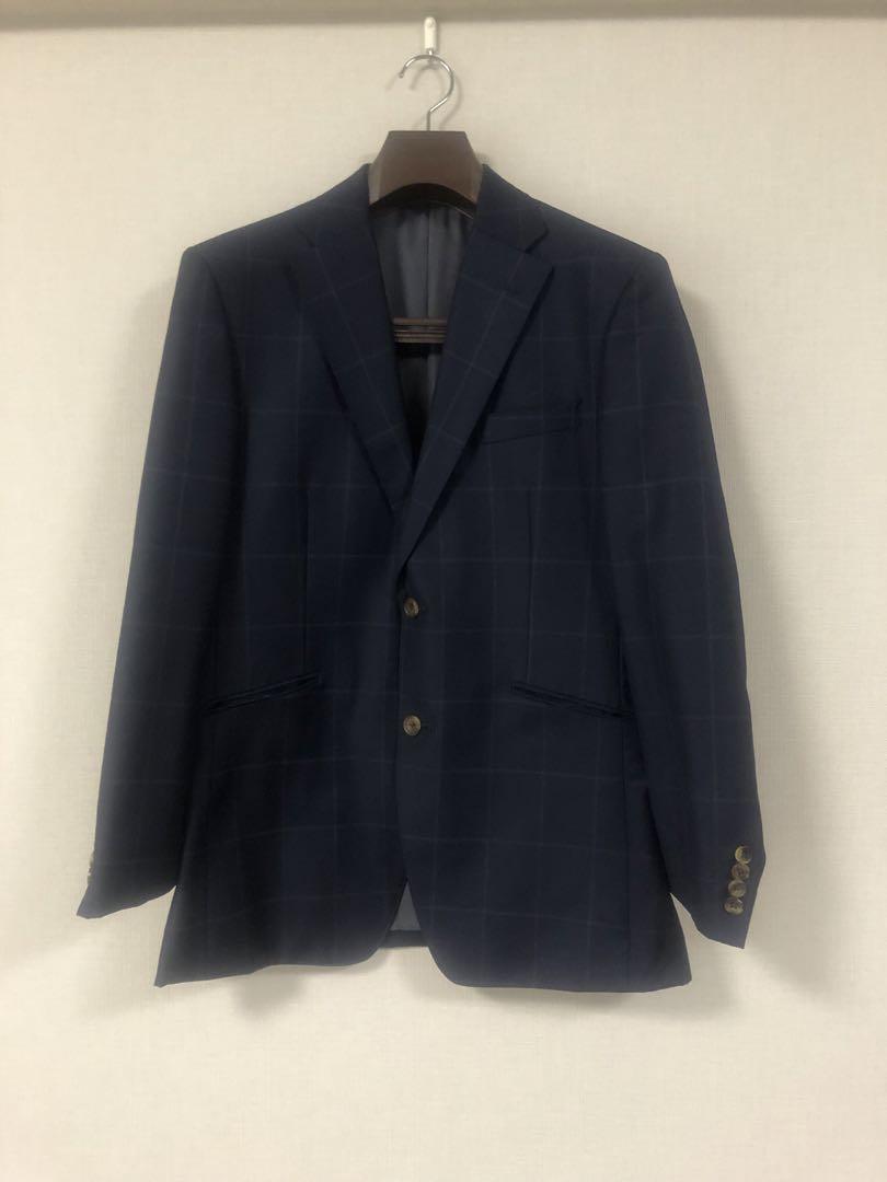 Ginza Global Style Suit (Jacket and Trousers) - Canonic - Size L - Check Pattern