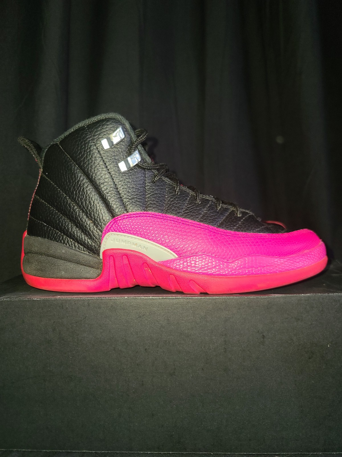 Nike Air Jordan 12 Black Deadly Pink GS