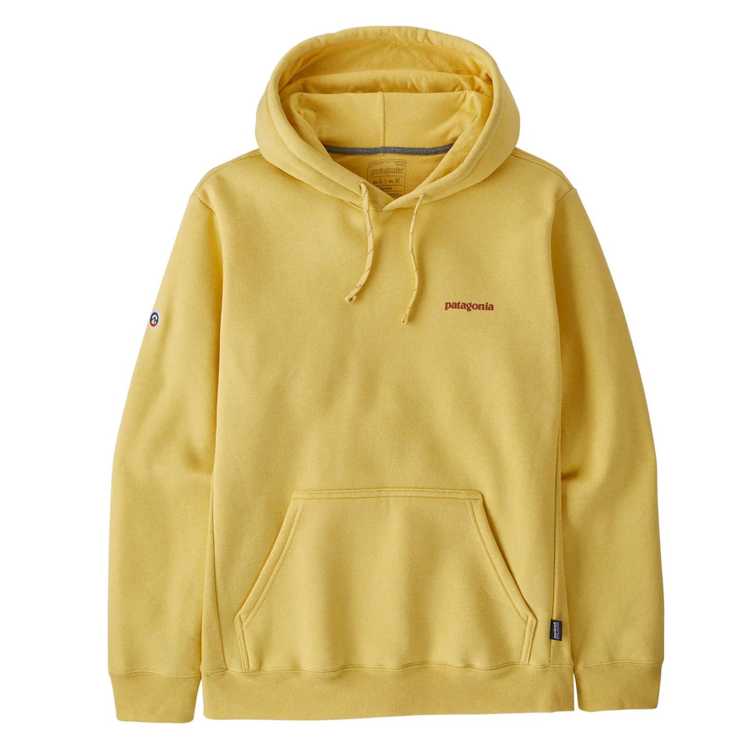 Patagonia Fitz Roy Icon Uprisal Hoody Pullover Milled Yellow Mens L Womens XL