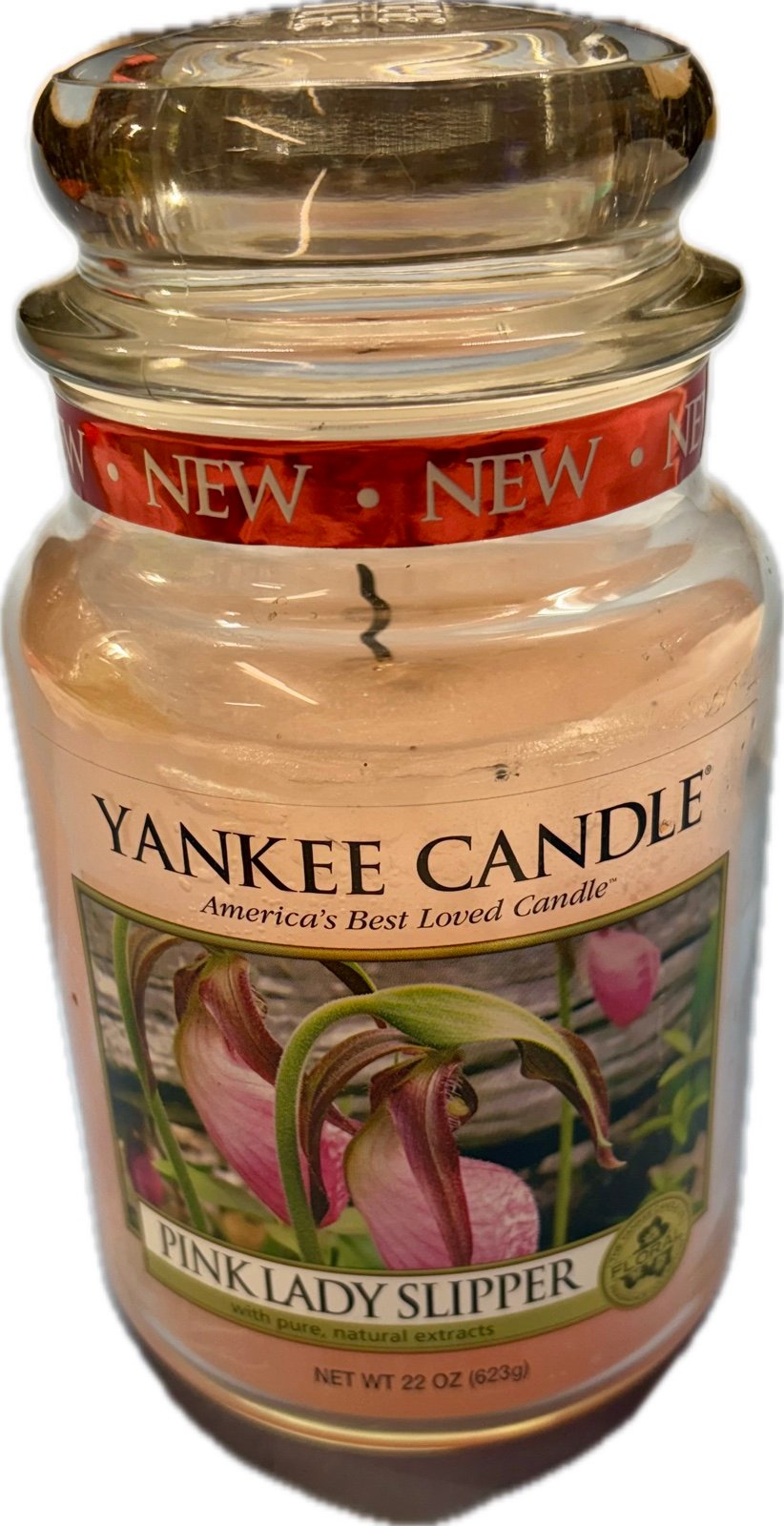 Pink Lady Slipper Yankee Candle 22oz Jar Retired - Lightly Burned