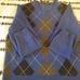 100% lambswool men's argyle sweater
