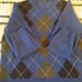 100% lambswool men's argyle sweater
