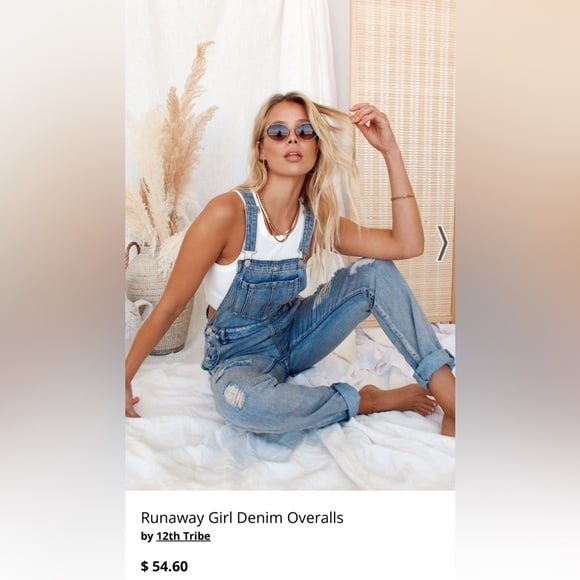 NWOT • Runaway Girl Denim Overalls • Medium