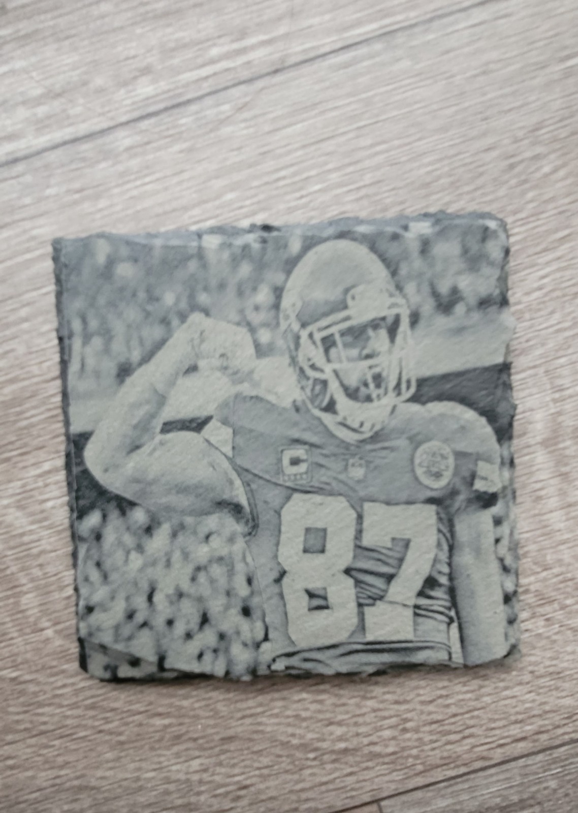 Set of 4 custom engraved slate coasters ( you pick the team, player, or image)