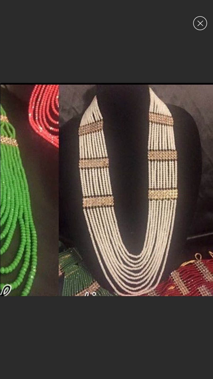 Pakistani Bollywood Crystal Necklace