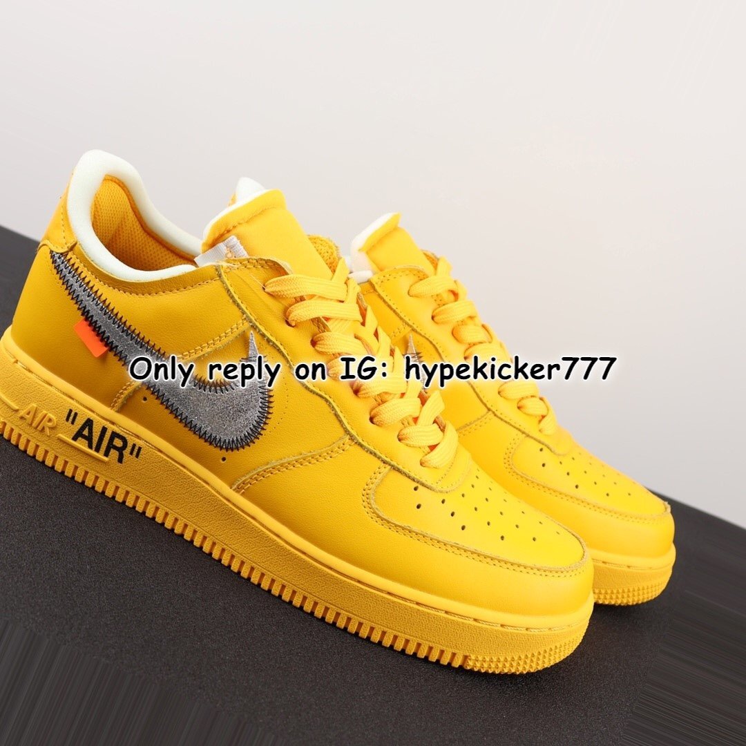Nike Air Force 1 Low Off White University Gold Metallic Silver 55