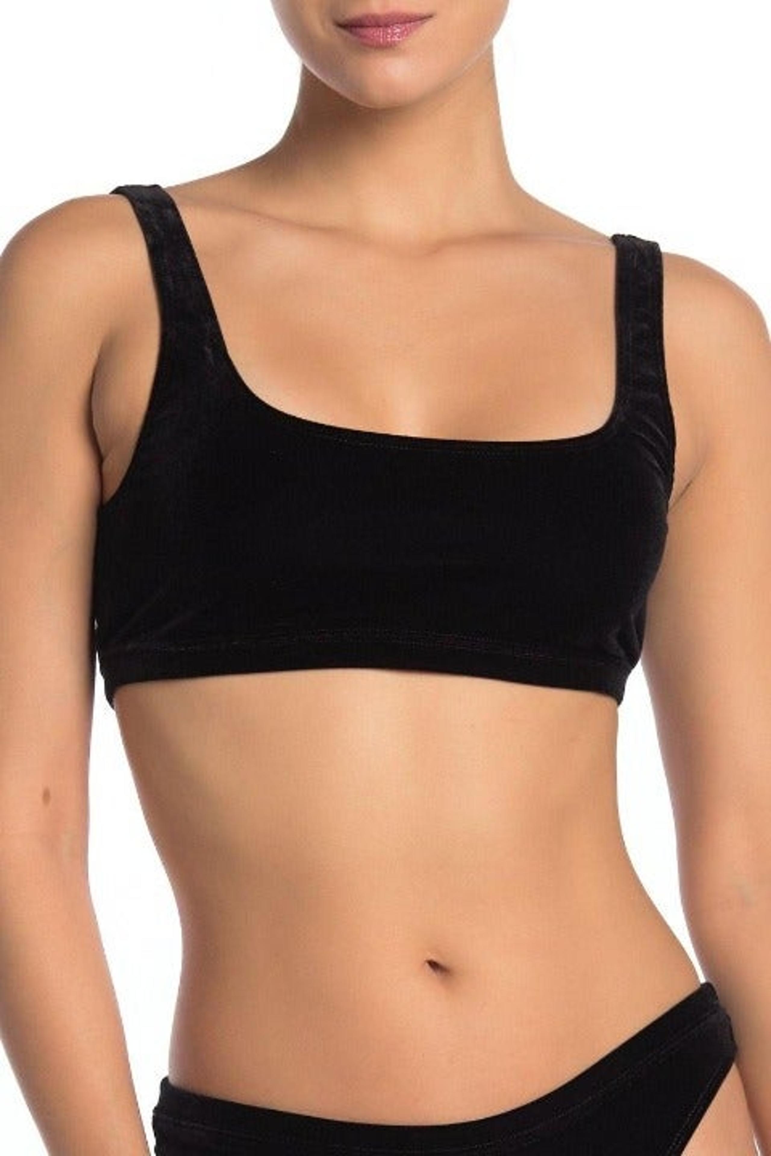 Good American Velvet Crop Top & Bottom 2