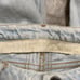 Eckhaus Latta Jeans Womens Size 26 Crop Light Blue Deadstock Fabric Mid Rise