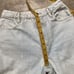 Eckhaus Latta Jeans Womens Size 26 Crop Light Blue Deadstock Fabric Mid Rise