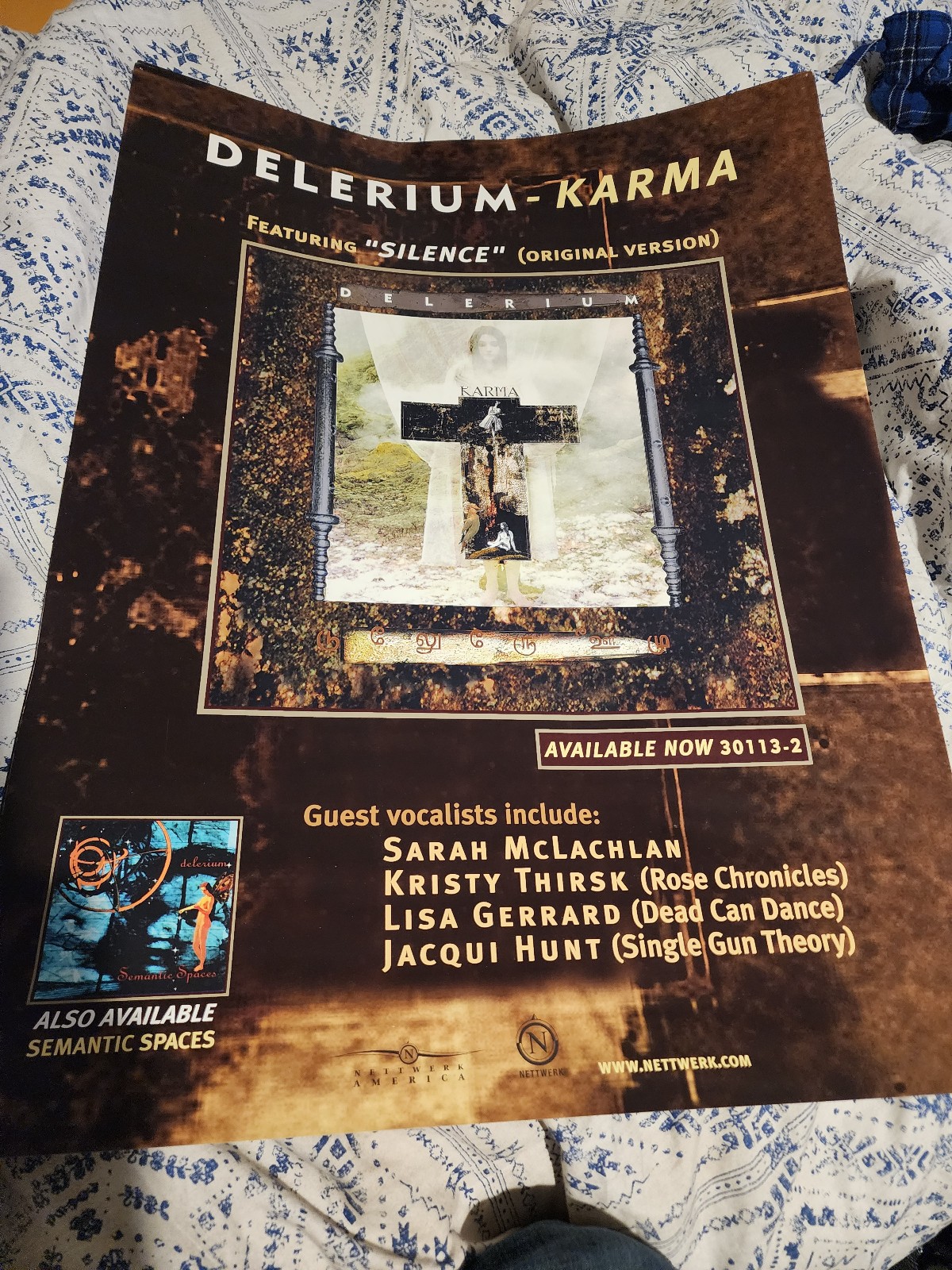 Vintage Delerium Karma poster