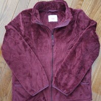 Girls The Children's Place zip up burgundy jacket, size 14 soft