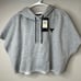 Under Armour Project Rock Cropped Hoodie Womens Med Gray Grey Fleece Loose Fit