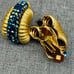 Stunning goldtone beaded earring