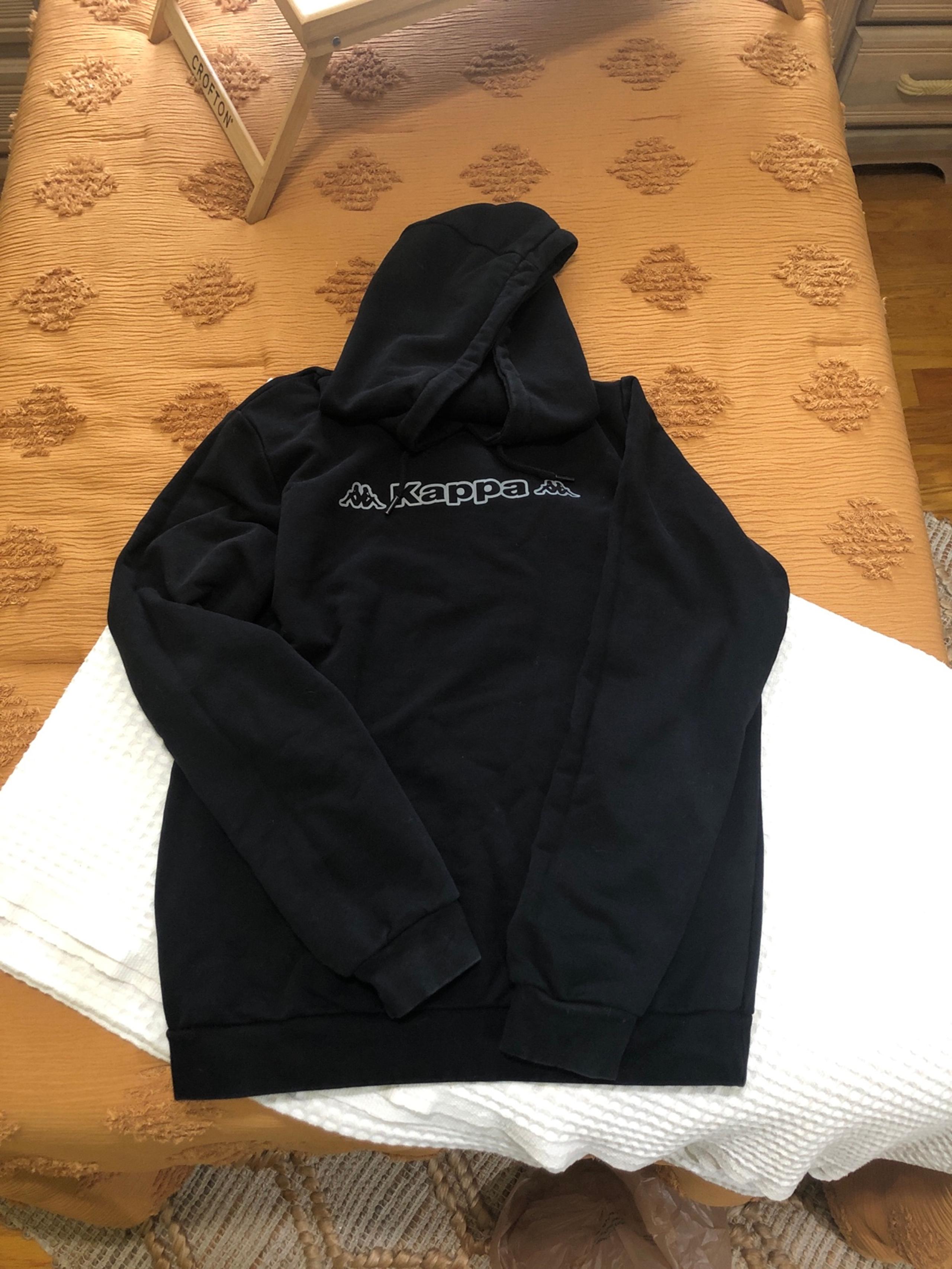 Kappa Black pull over Hoodie size medium