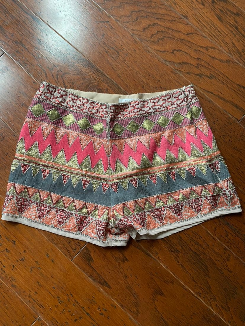 Esley Beaded/Sequined Shorts