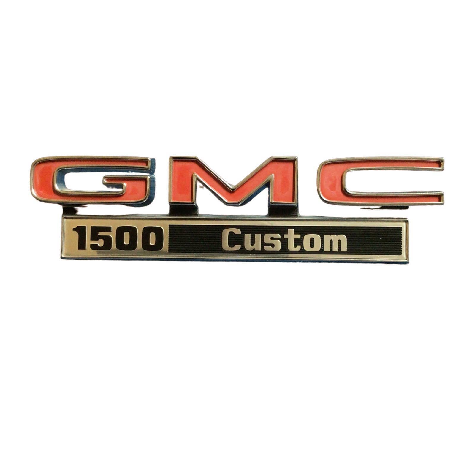 GMC Truck Emblem 1500 SUPER CUSTOM Side Hood Fender Trim Logo 68 69 70 71 72