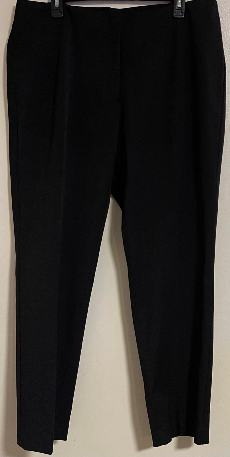 Talbots Straight Leg Pants Women’s Size 16W Ankle Length Black Polyester Viscose