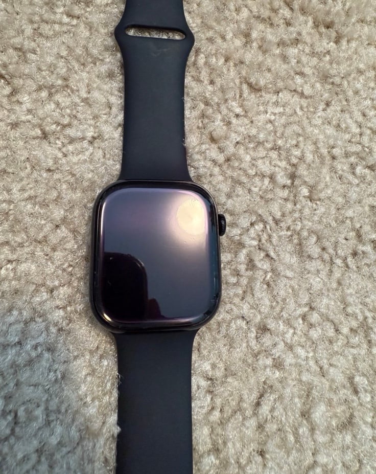 Apple Watch Series 10 GPS 46mm Jet Black Aluminum Case with Black Sport Band M/L