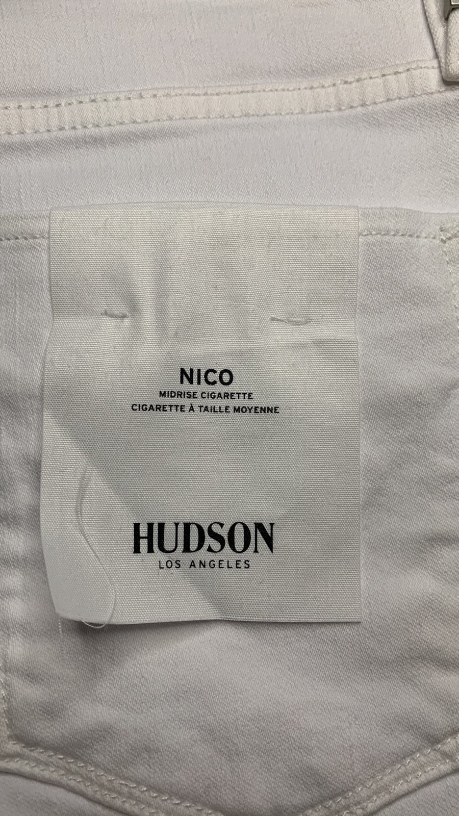 Hudson NIco White Jeans 26