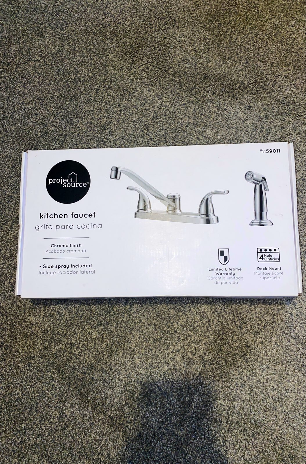 Project source kitchen faucet with side spray