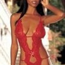 PEEK-A-BOO LACE TEDDY