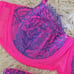 Ladies Neon Pink Purple Lingerie Set women's bra thong intimates