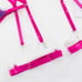 Ladies Neon Pink Purple Lingerie Set women's bra thong intimates