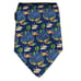 Salvatore Ferragamo Italian Italy blue swan pond bridge 100% silk tie