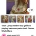 Children boy and girl love playing this plaster chalk table lamp