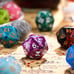 50 PCS D20 Dice Set with Black Pouch for DND RPG MTG Games Multi Colored