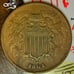 1864 2c Error Rim US Mint Coin