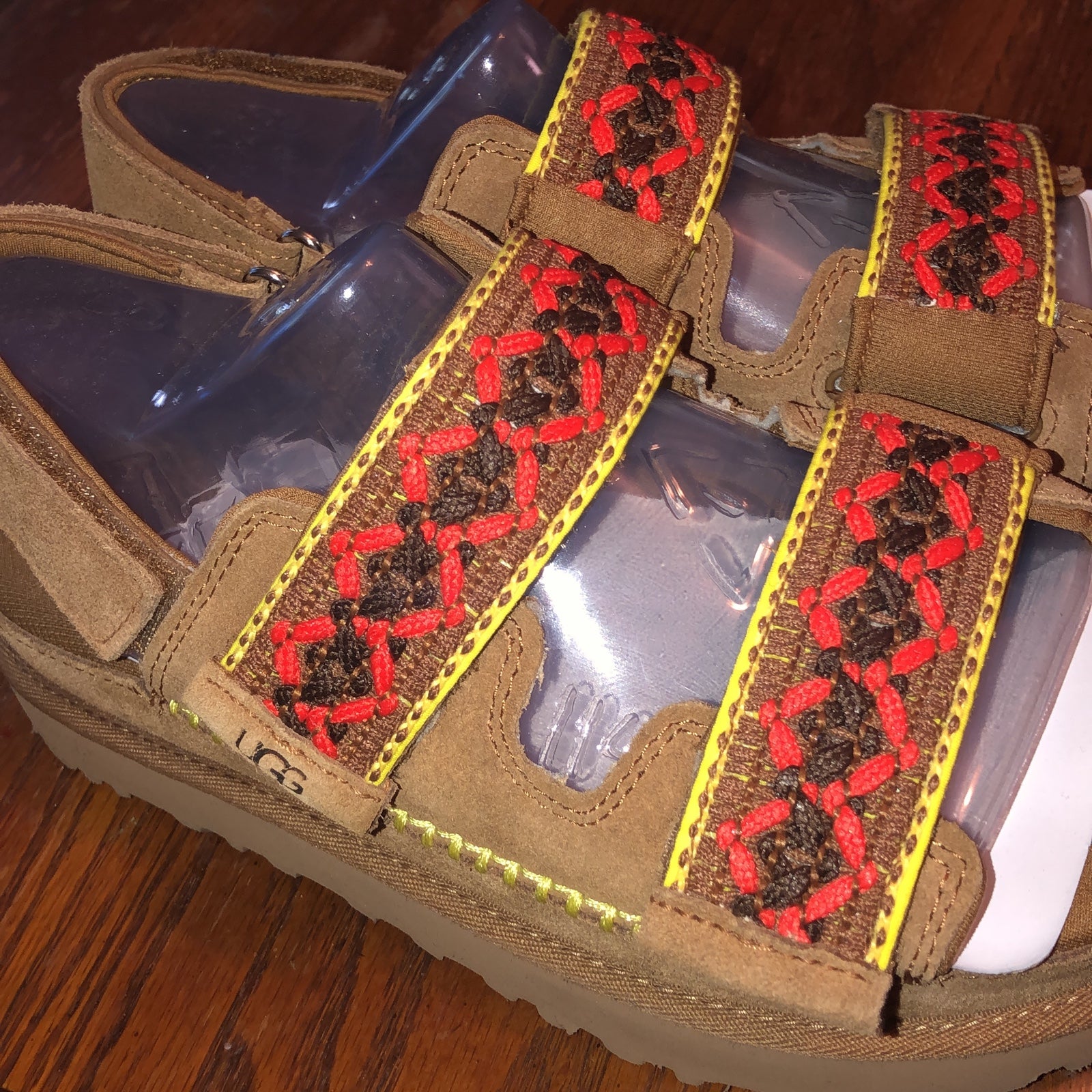 UGG STRAP ON SLIDES (SIZE 8)