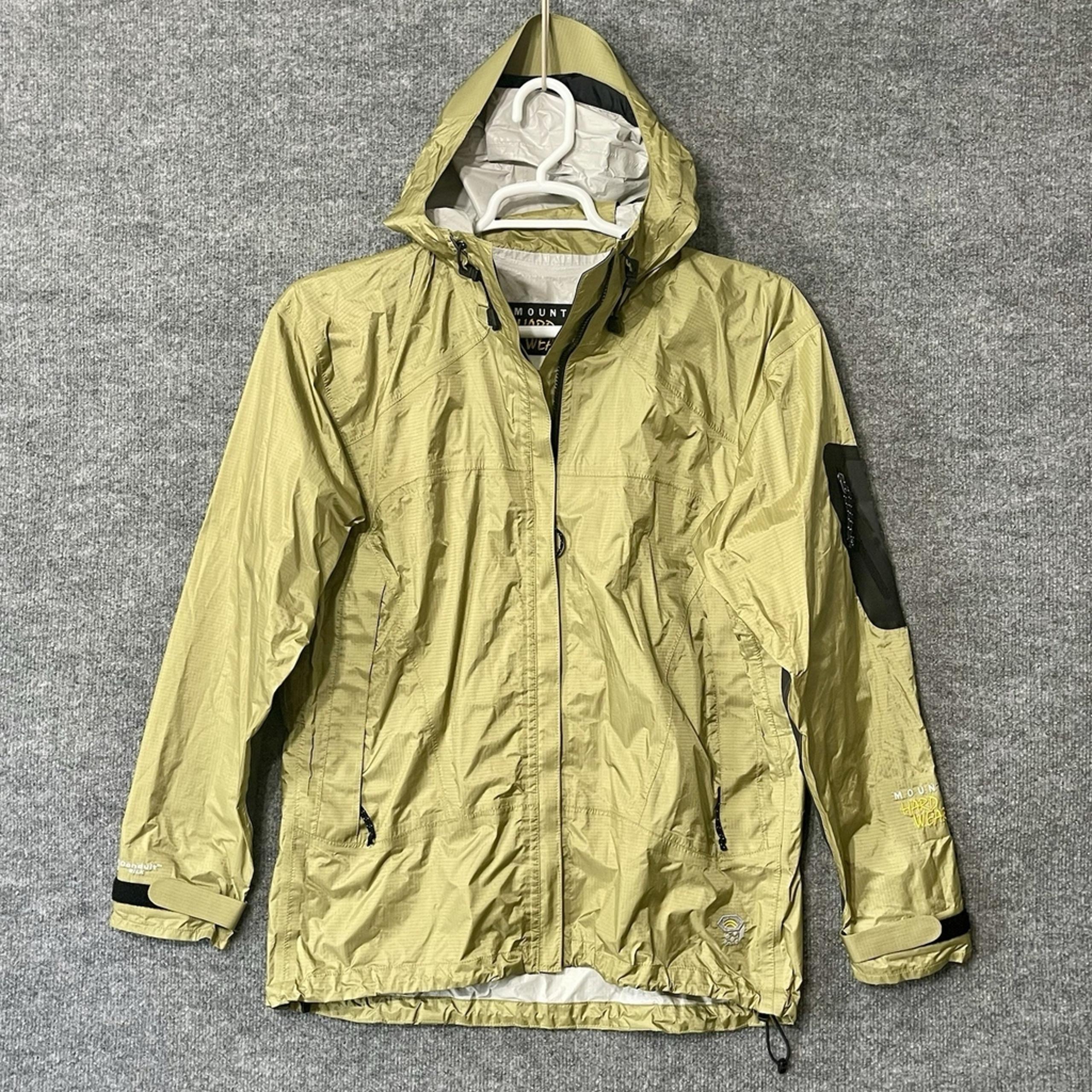 Mountain Hardwear Conduit Silk Rain Jacket Women's Size 10 Large Green Vented