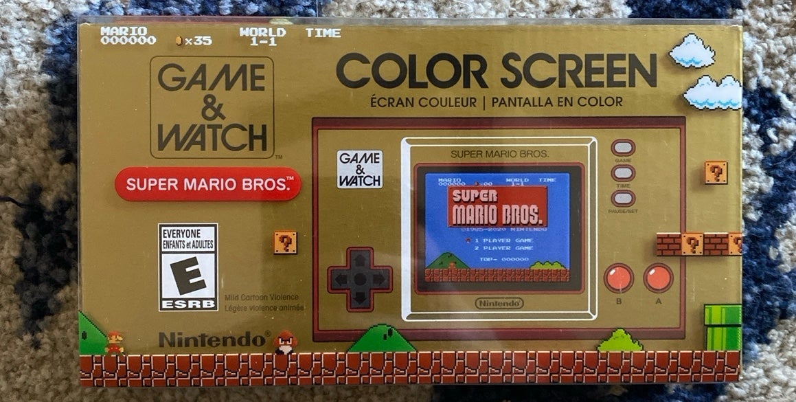 Nintendo Game & Watch Super Mario Bros. 35th Anniversary in Red/Gold