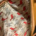 Rebecca Minkoff Bohemian Tan Studded Crossbody Leather Birds Print Lining
