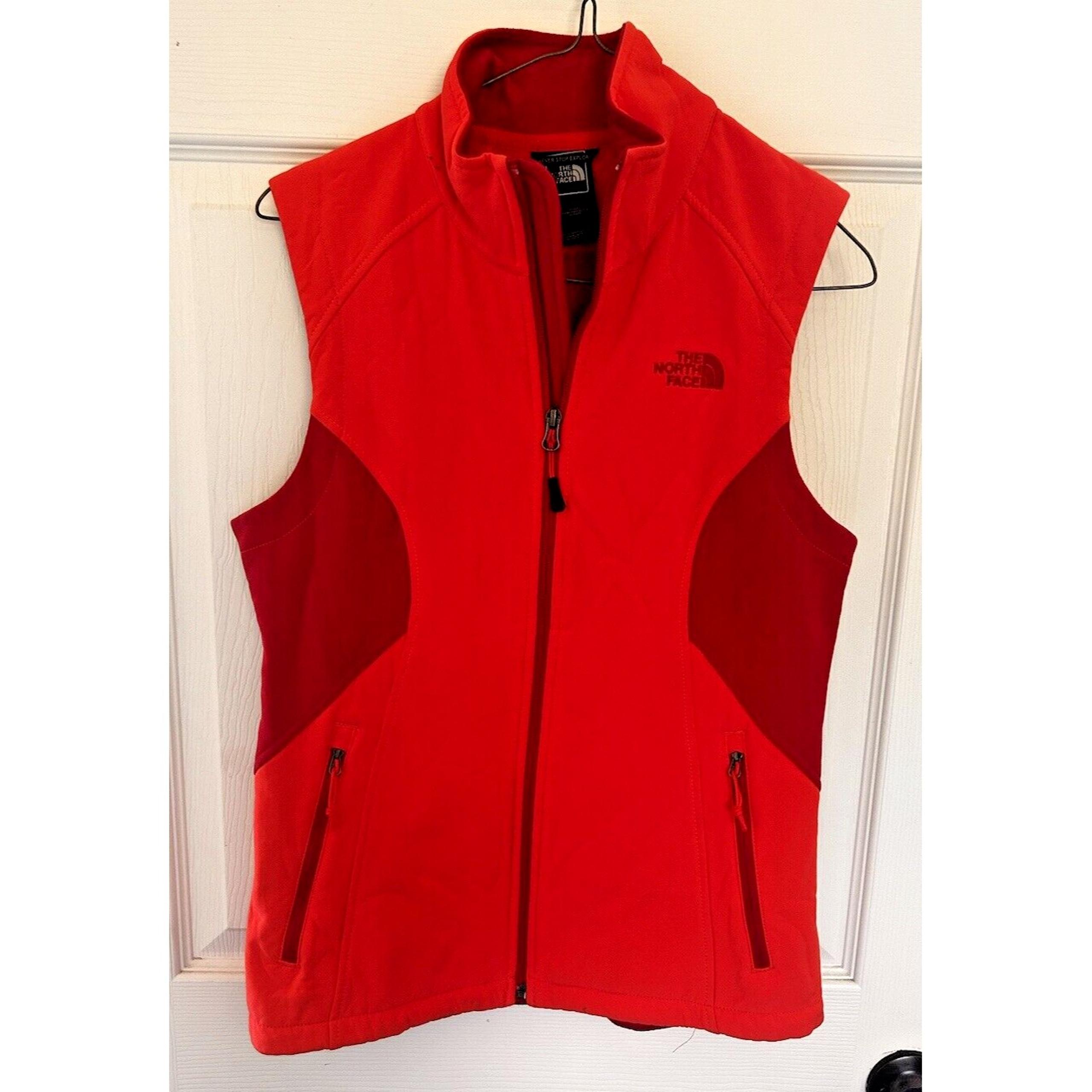 The North Face Vest, Women's Size Small, Orange Pink Full Zip Pockets Fleece BxB