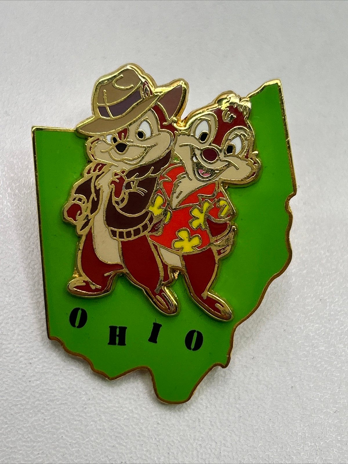 Disney Trading Pin 14902 State Character Pins Ohio Chip & Dale 2002