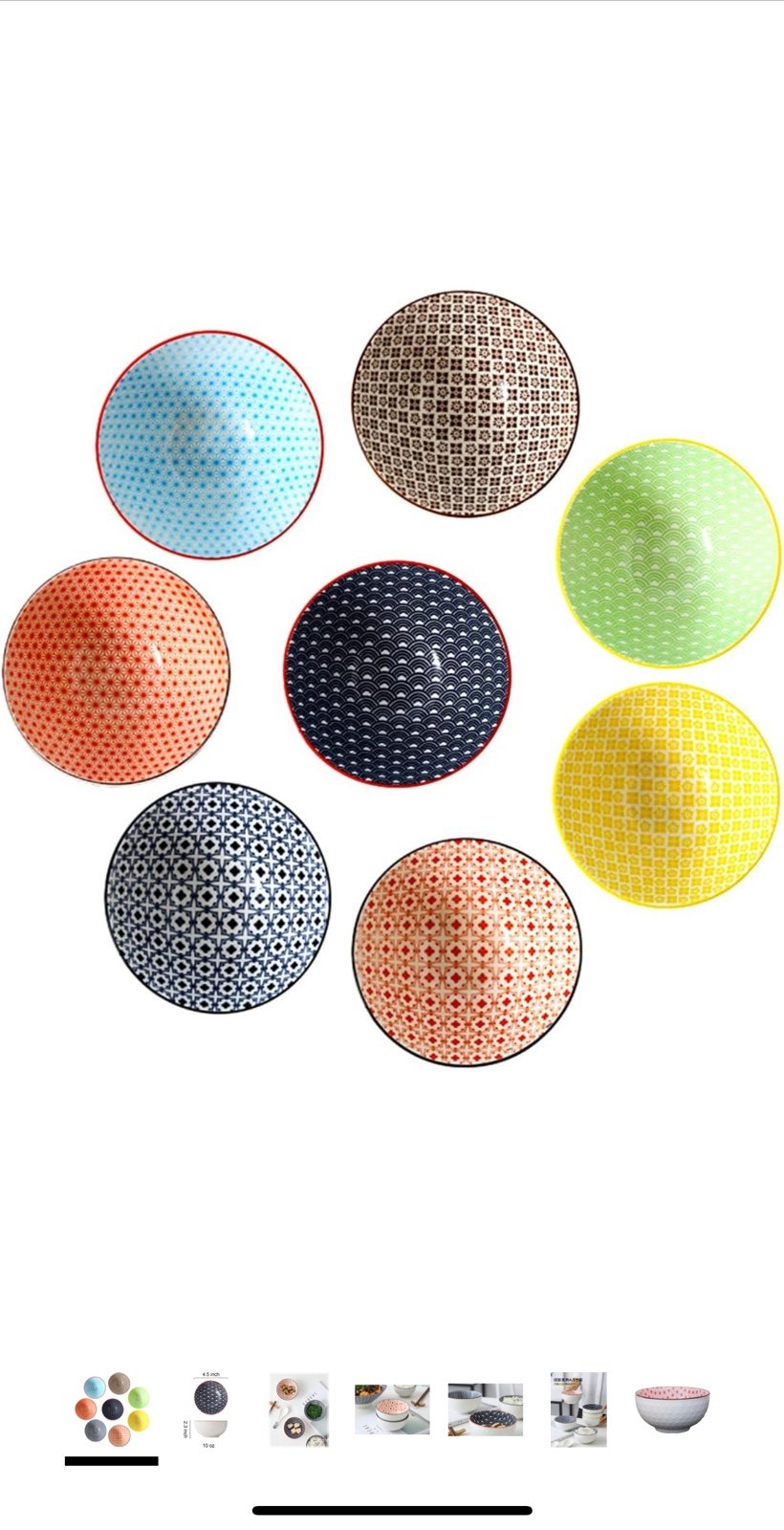 Porcelain cereal bowls