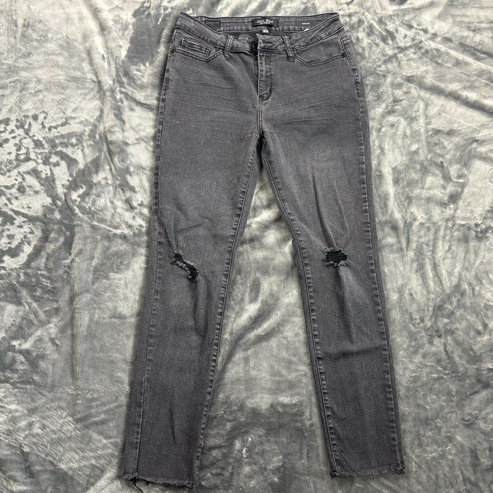 JUDY BLUE Distressed Slim Fit Jeans Destroyed Dark Grey Women’s Size 9/29