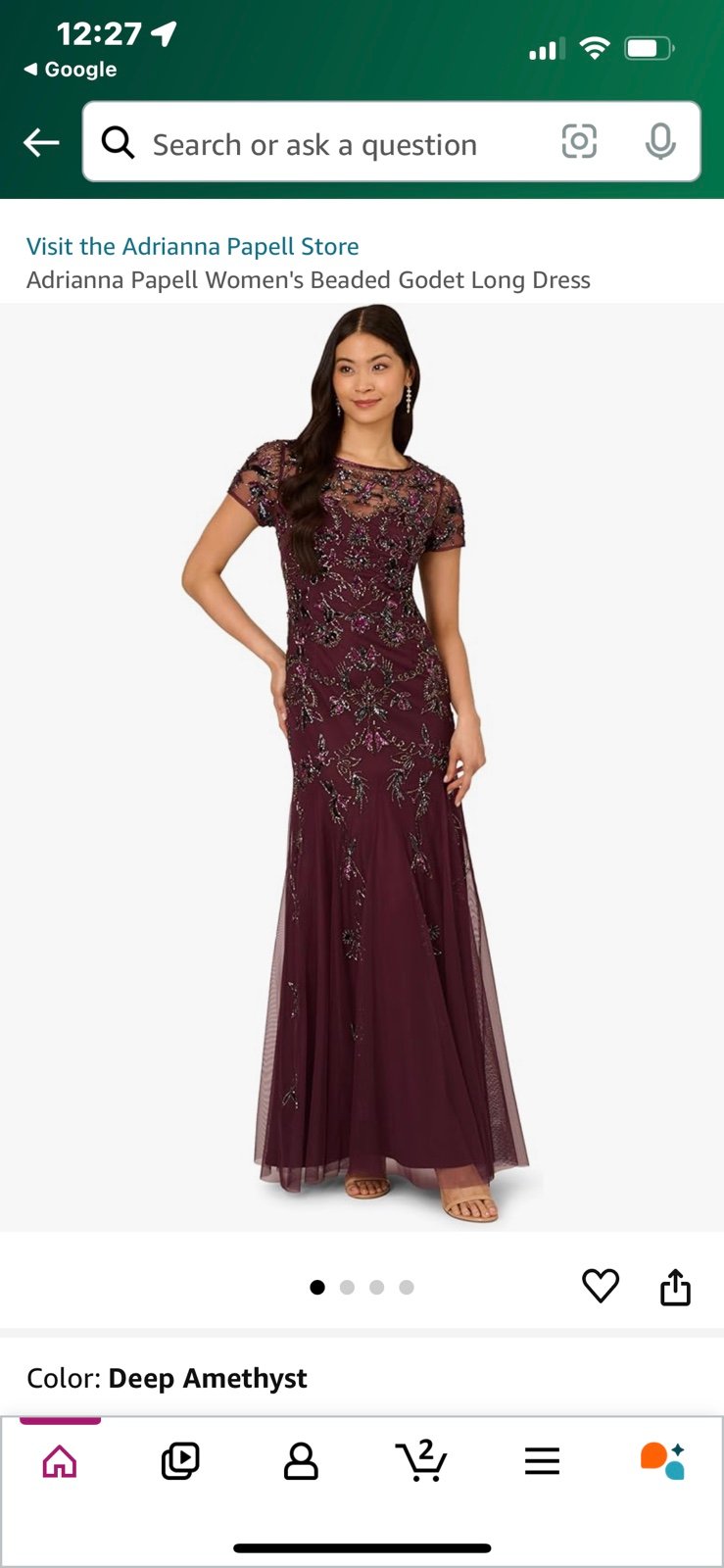 Adrianna Papell maroon/burgundy Gown