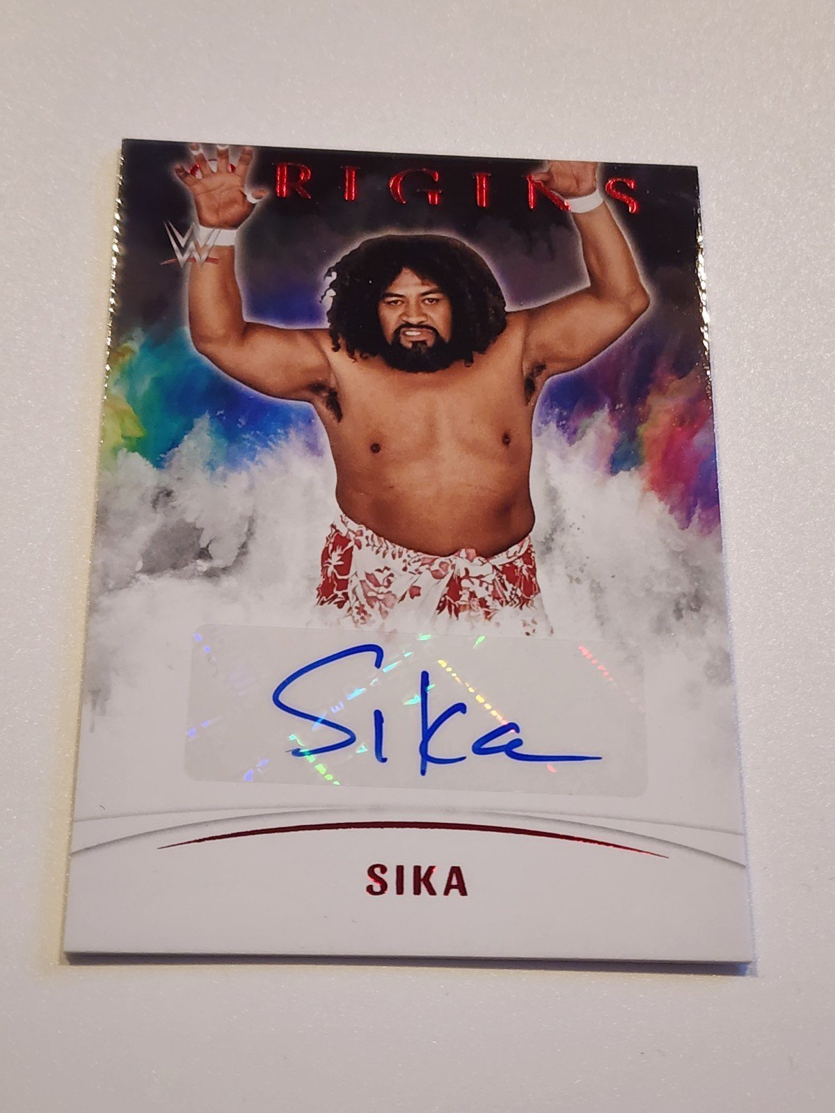 2022 Panini Chronicles WWE - Origins Red Autographs #OA-SKA Sika (AU) - SP