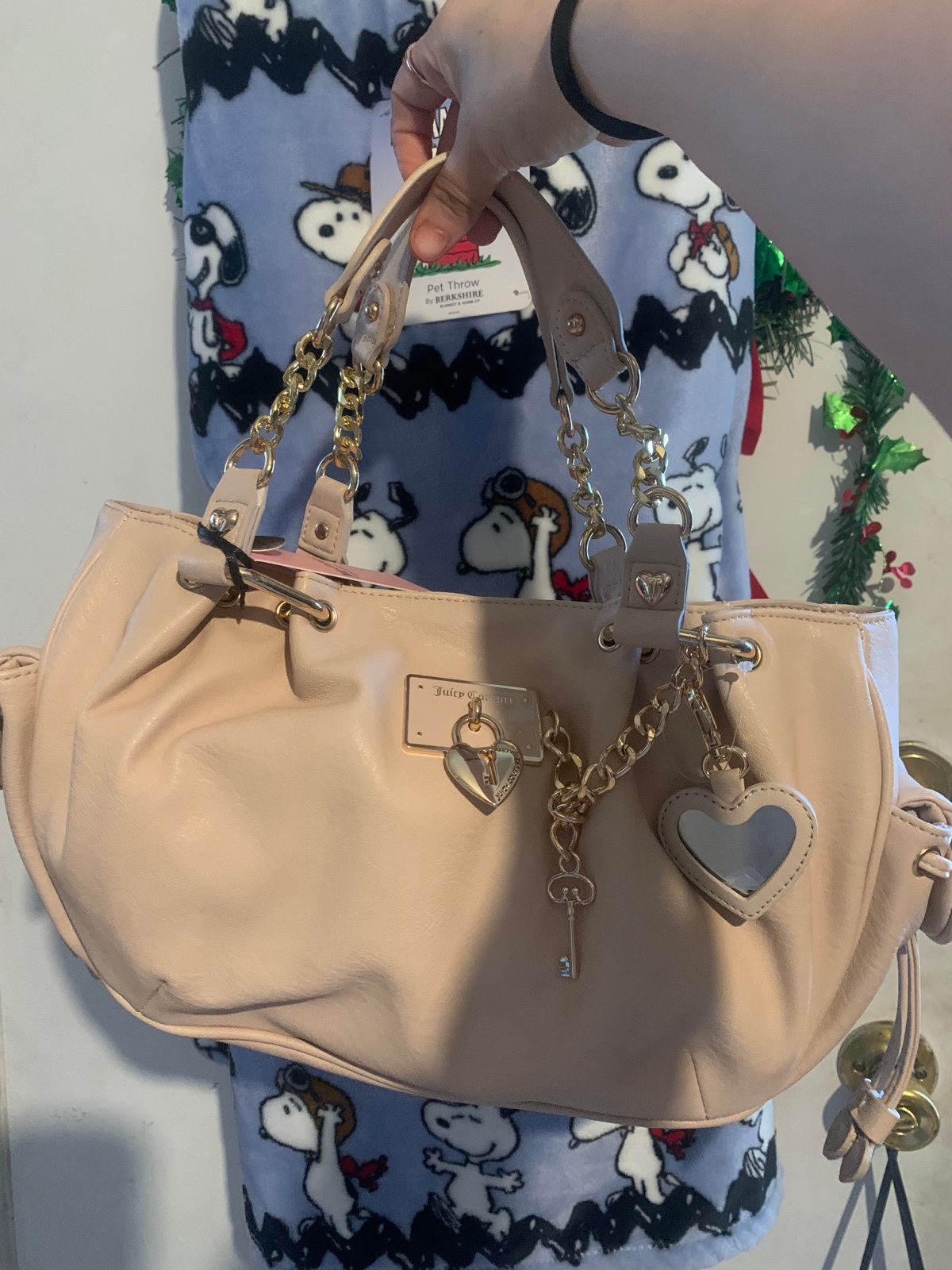 Juicy Couture Pink Rolling Satchel Purse