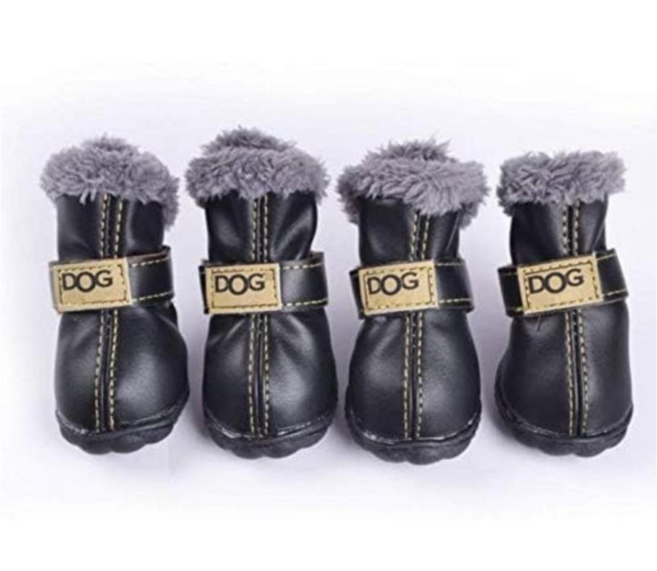 Doggy UGGS, Designer Dog Boots, Black, Size; Large