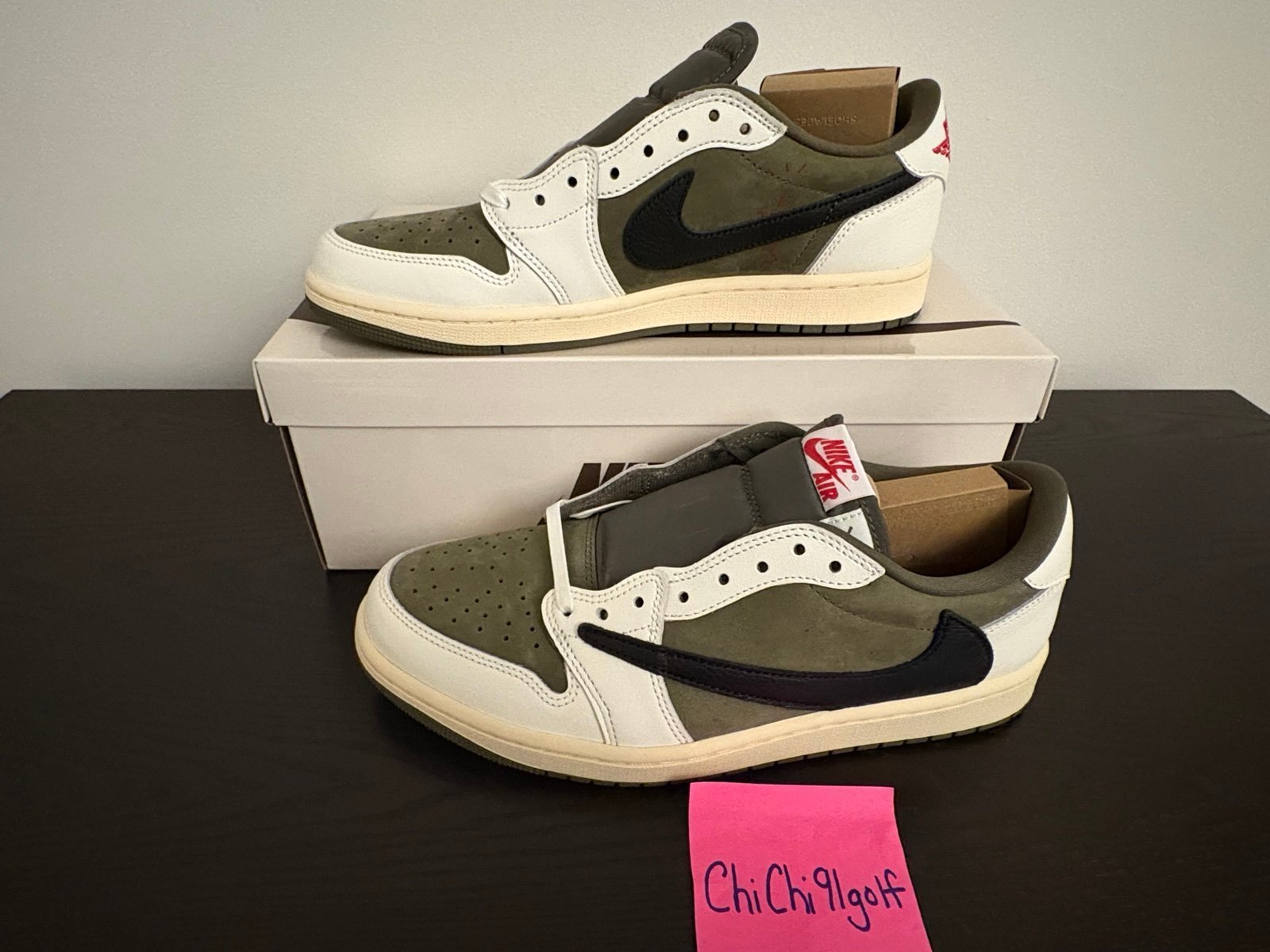 Travis Scott x Nike Air Jordan 1 Low OG SP Medium Olive DM7866-200 Size 10M