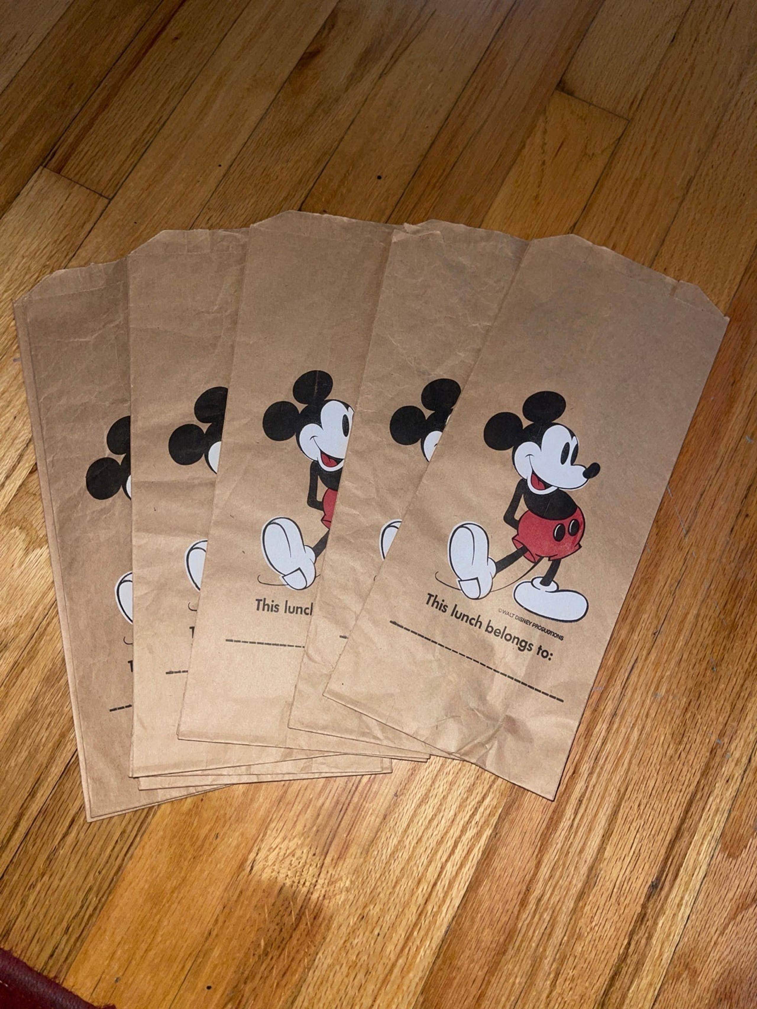 Vintage Carrousel Products Mickey Mouse paper lunch bags