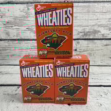 Lot of 3 2000-2001 Minnesota Wild Inaugural Season Mini Wheaties Box