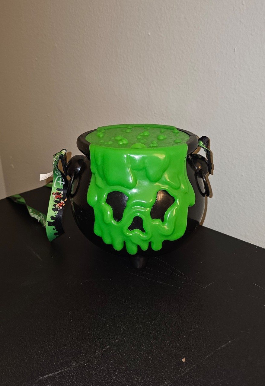 Disney Halloween Green Poison Apple Cauldron Popcorn Bucket
